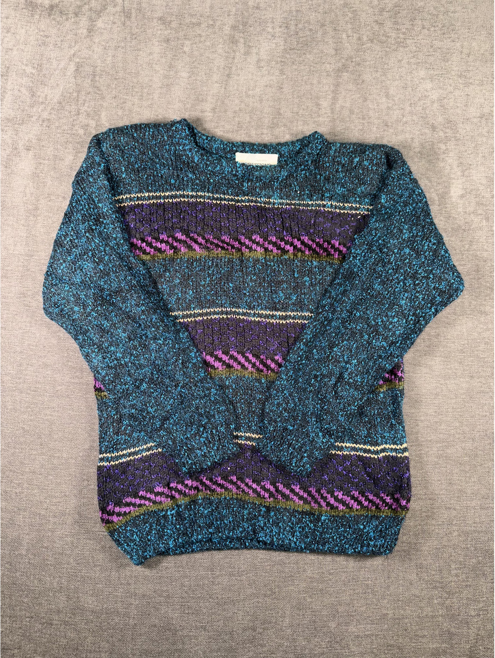 Vintage Impressions Multicolor Wool Blend Sweater Size L